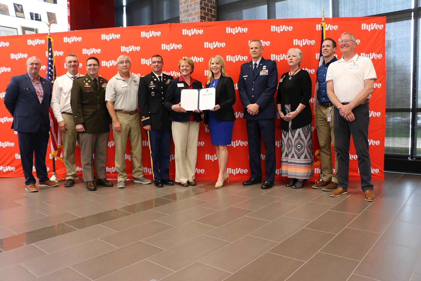 Hy-Vee Signs Statement of Support for the Nation's Guard and Reserve (ESGR)